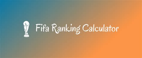 fifa ranking calculator